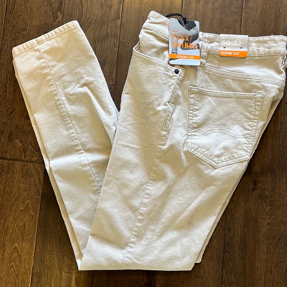 American Eagle outfitters Flex Chinos Tan Corduroy Mens Pant 30x32 NEW